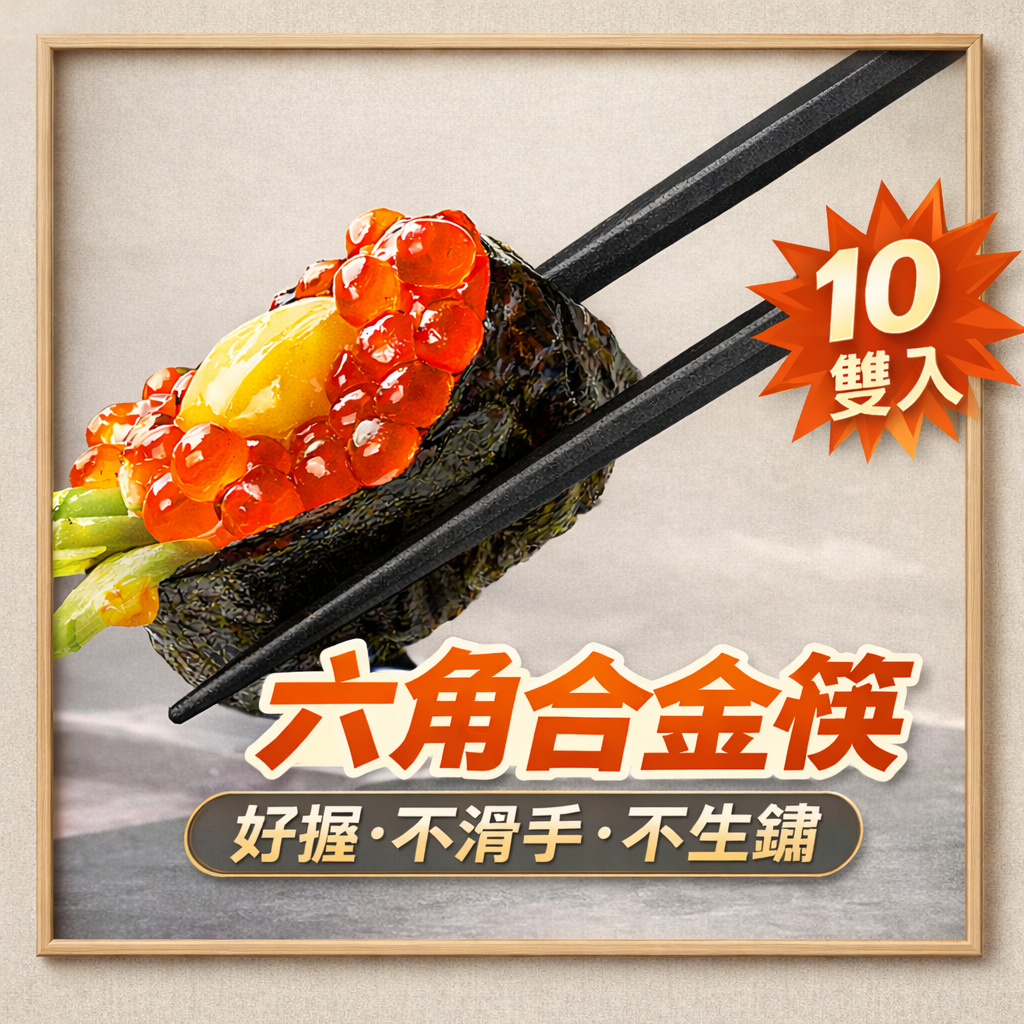 六角合金筷【十雙入】