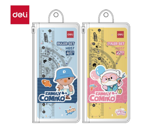 得力Deli COMIKO套尺(4件組)