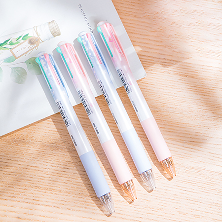 得力Deli 櫻花系四色原子筆(0.7mm)