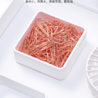 得力Deli 玫瑰金4格文具組 長尾夾+迴紋針+美式圖釘