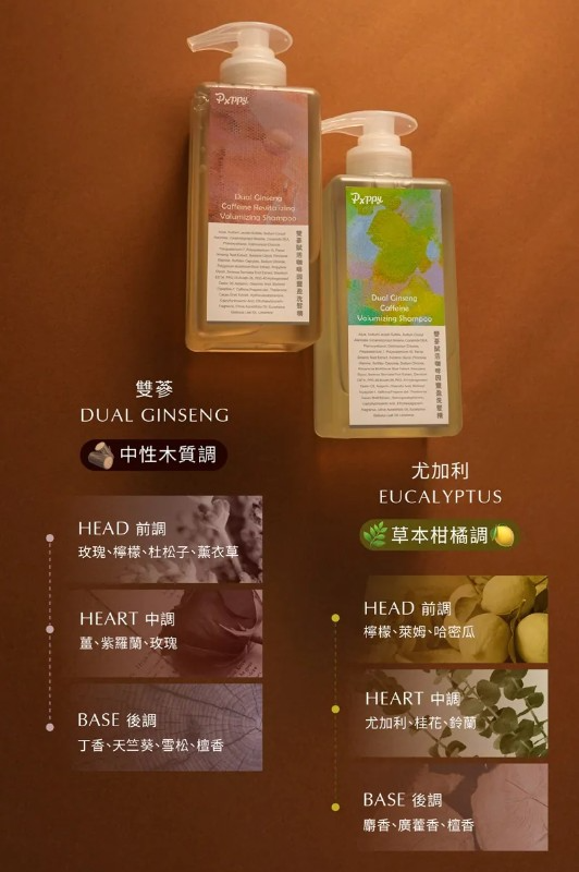 POPPY 雙蔘賦活咖啡因豐盈洗髮精(500mL) (14) POPPY 雙蔘賦活咖啡因豐盈洗髮精(500mL)